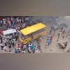 WATCH: Mob tries to set school bus with students onboard on fire in Bihar Bhiar School Bus incident