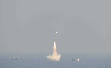 K-15 Sagarika SLBM, INS Arighat Test of the K-15 Sagarika SLBM, which will be carried by the INS Arighat. Image credit: Wikimedia Commons (Ministry of Defence)