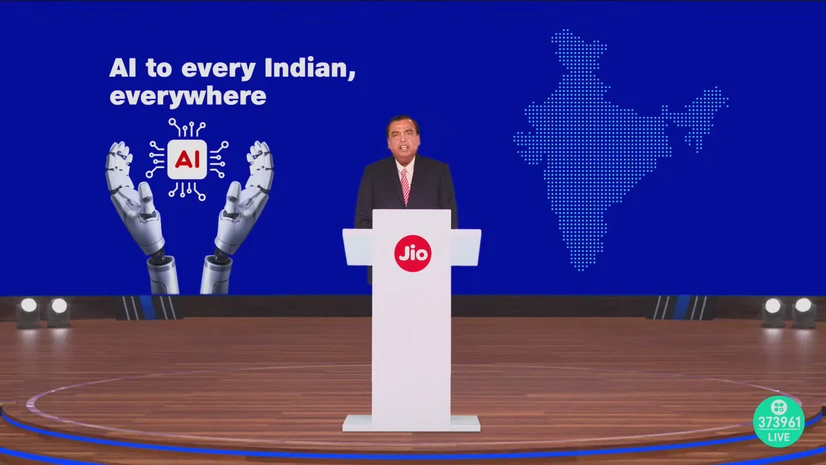 Mukesh Amabani at RIL AGM Mukesh Amabani at RIL AGM