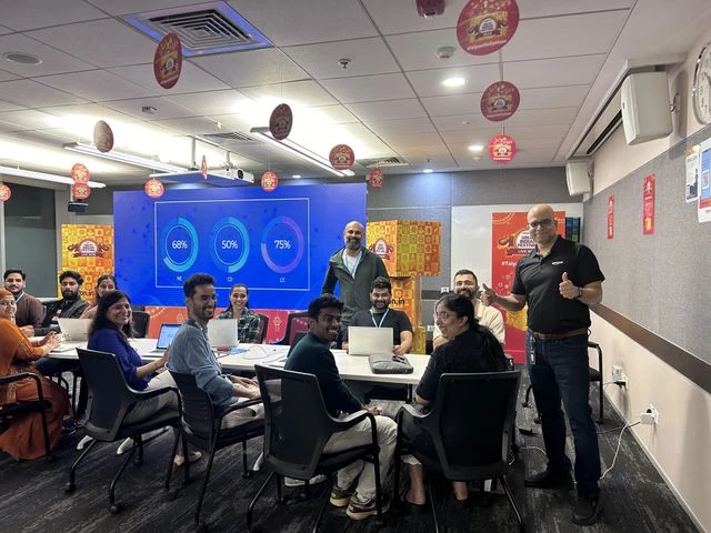 On extreme right, Saurabh Srivastava, vice president, categories, Amazon India at Amazon war room On extreme right, Saurabh Srivastava, vice president, categories, Amazon India at Amazon war room