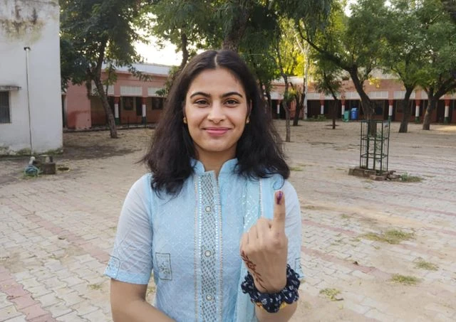 Haryana sidelights: MP rides horse, groom delays wedding to cast vote | Haryana Elections News Manu Bhaker