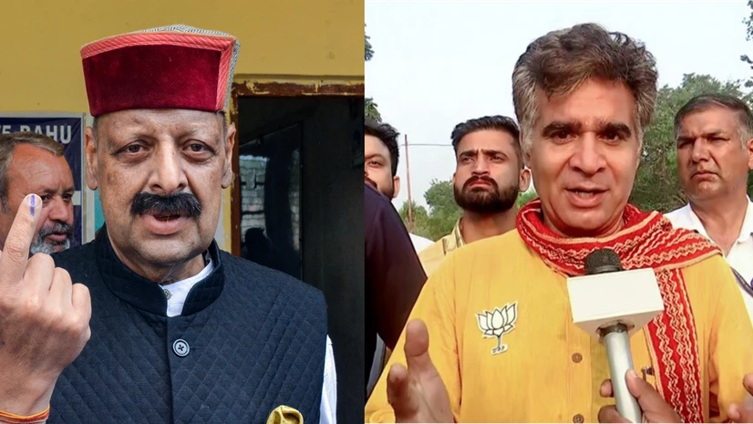 Nagrota J-K Assembly elections Result: BJP's Rana leads Nagrota, but Raina trails Noushera: Jammu & Kashmir Election Results | News Devender Singh Rana (left), Ravinder Raina