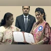 Actor Manasi Parekh in tears during Best Actress National award Actor Manasi Parekh in tears during Best Actress National award