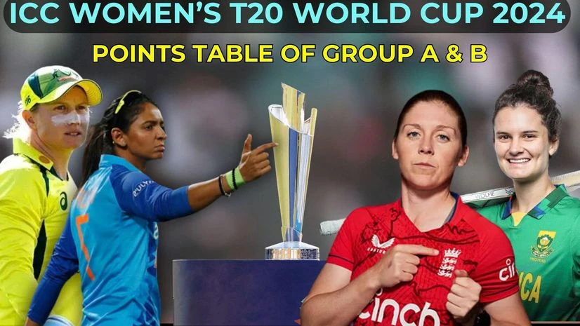 ICC Women's T20 World Cup 2024 Group A, B points table, rankings, key stats | Women's T20 World Cup 2024 News ICC Women’s T20 World Cup 2024 points table