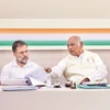 LoP in Lok Sabha Rahul Gandhi with Congress President Mallikarjun Kharge at the party's CEC meeting in New Delhi on Monday. (Photo: PTI) LoP in Lok Sabha Rahul Gandhi with Congress President Mallikarjun Kharge at the party’s CEC meeting in New Delhi on Monday. (Photo: PTI)