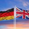 UK flag, Germany flag