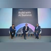 (L-R) Tanuj Bhojwani, Head, People + AI; Yann LeCun, Meta's VP & Chief AI Scientist; and Nandan Nilekani, Non-Executive Chairperson at Infosys at a panel on ‘Culture of Open Science in democratizing AI' at the ‘Build with AI Summit' (L-R) Tanuj Bhojwani, Head, People + AI; Yann LeCun, Meta's VP & Chief AI Scientist; and Nandan Nilekani, Non-Executive Chairperson at Infosys at a panel on ‘Culture of Open Science in democratizing AI’ at the ‘Build with AI Summit’