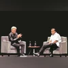 RIL Chairman and MD Mukesh Ambani (right) joins Nvidia CEO Jensen Huang for a fireside chat, hosted as part of the Nvidia AI Summit India event, at Jio World Convention Centre in Mumbai on Thursday RIL Chairman and MD Mukesh Ambani (right) joins Nvidia CEO Jensen Huang for a fireside chat, hosted as part of the Nvidia AI Summit India event, at Jio World Convention Centre in Mumbai on Thursday
