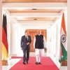 German Chancellor Olaf Scholz (left) with Prime Minister Narendra Modi in New Delhi on Friday German Chancellor Olaf Scholz (left) with Prime Minister Narendra Modi in New Delhi on Friday