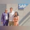(From left) SAP India President & MD Manish Prasad with SAP CEO Christian Klein, and SAP Labs India MD Sindhu Gangadharan in Bengaluru (Photo: PTI) (From left) SAP India President & MD Manish Prasad with SAP CEO Christian Klein, and SAP Labs India MD Sindhu Gangadharan in Bengaluru (Photo: PTI)