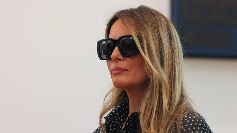 Melania Trump Former US first lady Melania Trump looks on as Republican presidential nominee and former U.S. President Donald Trump (not pictured) speaks to reporters. November 5, 2024. | Photo: Reuters/Brian Snyder