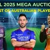Australian players in IPL 2025 auction