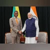 Modi, Narendra Modi, Dickon Mitchell, Grenada PM Modi, Narendra Modi, Dickon Mitchell, Grenada PM