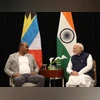 Gaston Browne, PM of Antigua and Barbuda with PM Modi Gaston Browne, PM of Antigua and Barbuda with PM Modi