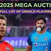 Full list of unsold players in IPL 2025 mega auction