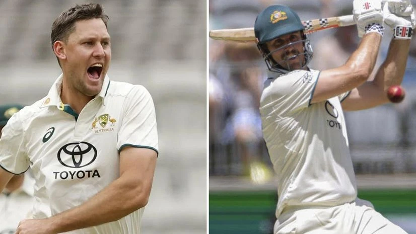 Beaus Webster (L) and Mitchell Marsh (R) Beaus Webster (L) and Mitchell Marsh (R)