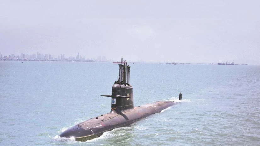 INS Vaghsheer, the sixth Scorpene (Kalvari-class) submarine, sails out for its sea trials. It is likely to be handed over to the Navy soon INS Vaghsheer, the sixth Scorpene (Kalvari-class) submarine, sails out for its sea trials. It is likely to be handed over to the Navy soon