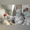 Technicians at a research laboratory in Shanghai, research, pharma, pharmacy, laboratory Technicians at a research laboratory in Shanghai, research, pharma, pharmacy, laboratory