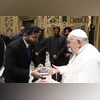Anil K Antony with Pope Francis Anil K Antony with Pope Francis