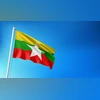 Myanmar town lies in shambles as both sides in civil war vie for control Myanmar flag