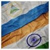 India and Nicaragua flag India and Nicaragua flag