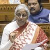 New Delhi: Union Finance Minister Nirmala Sitharaman speaks in the Lok Sabha during the Winter session of Parliament, in New Delhi, Tuesday, Dec 17, 2024 (PTI Photo)