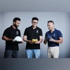 Cricketer Ajinkya Rahane invests in tech startups Proxgy's Series A funding From Left to Right Ajinkya Rahane, Pulkit Ahuja & Manish Patel