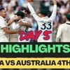 India vs Australia 4th Test highlights