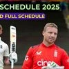 England's full schedule for 2025