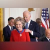 Biden honours Hillary, George Soros with Presidential Medal of Freedom President Biden awards Hillary Clinton