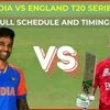 India vs England T20 series