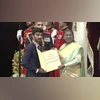 D Gukesh getting Khel Ratna from President Droupadi Murmu D Gukesh getting Khel Ratna from President Droupadi Murmu