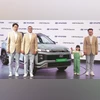 (Extreme right) Hyundai Motor India Managing Director Unsoo Kim; Whole-time Director & COO Tarun Garg (second from left), and others during the unveiling of Creta Electric on Friday Photo:PTI (Extreme right) Hyundai Motor India Managing Director Unsoo Kim; Whole-time Director & COO Tarun Garg (second from left), and others during the unveiling of Creta Electric on Friday Photo:PTI