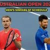 Australian Open 2025 men's singles SFs schedule
