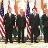 External Affairs Minister S Jaishankar (second from left) with Japanese counterpart Iwaya Takeshi (left), US Secretary of State Marco Rubio,  and Australia's Penny Wong during a Quad Foreign Ministers' meeting  in Washington DC on January 21. (Photo: