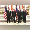 External Affairs Minister S Jaishankar (second from left) with Japanese counterpart Iwaya Takeshi (left), US Secretary of State Marco Rubio,  and Australia’s Penny Wong during a Quad Foreign Ministers’ meeting  in Washington DC on January 21. (Photo: