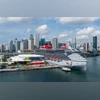 Cruise, ship, Virgin Atlantic Cruise_Ship_and_Cruise_Terminal_Miami_Florida Cruise, ship, Virgin Atlantic Cruise_Ship_and_Cruise_Terminal_Miami_Florida