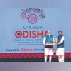 Prime Minister Narendra Modi (left) with Odisha Chief Minister Mohan Charan Majhi during the Utkarsh Odisha — Make in Odisha Conclave in Bhubaneswar on Tuesday. (Photo: X/@narendramodi via PTI)