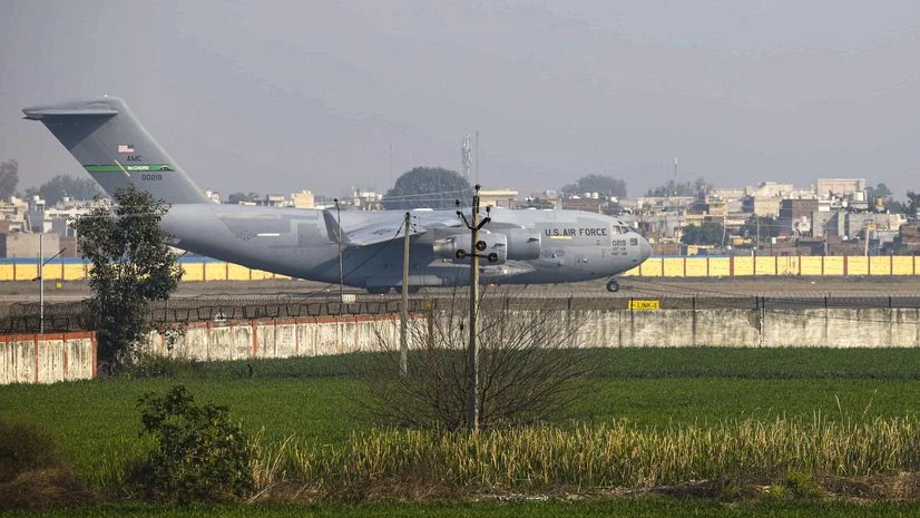 Illegal Indian immigrants, US military aircraft Illegal Indian immigrants, US military aircraft