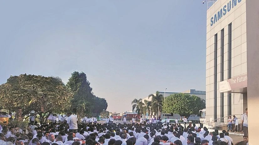 labour strike, samsung labour strike, samsung