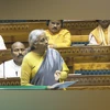 New Delhi: Union Finance Minister Nirmala Sitharaman speaks in the Lok Sabha during the Budget session of Parliament, in New Delhi, Thursday, Feb. 13, 2025. (Sansad TV via PTI Photo)
