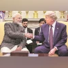 MEGA PARTNERSHIP: Prime Minister Narendra Modi (left) with US President Donald Trump at  the White House late on Thursday 	photo: pti