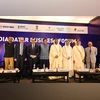 Qatar minister, Sheikh Faisal bin Thani bin Faisal Al Thani, with Piyush Goual and others