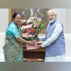 Delhi CM Rekha Gupta with PM Narendra Modi Delhi CM Rekha Gupta with PM Narendra Modi