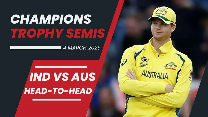 IND vs AUS head-to-head ahead of ICC Champions Trophy 2025 IND vs AUS head-to-head ahead of ICC Champions Trophy 2025