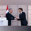 Canada PM Mark Carney with french President Emmanuel Macron Canada PM Mark Carney with french President Emmanuel Macron