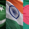 Pakistan, India, Bangladesh flags