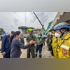 Thailand Prime Minister Paetongtarn Shinawatra inspects building collapse site after Myanmar earthquake 7.7 Magnitude earthquake in Myanmar has devastating impact in Thailand