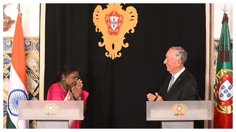 President Droupadi Murmu, President Marcelo Rebelo de Sousa of Portugal President Droupadi Murmu, President Marcelo Rebelo de Sousa of Portugal