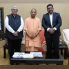 UP CM Adityanath with IBM officials UP CM Adityanath with IBM officials